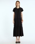 SIXDO G-Black Raw Loose Dress for Women